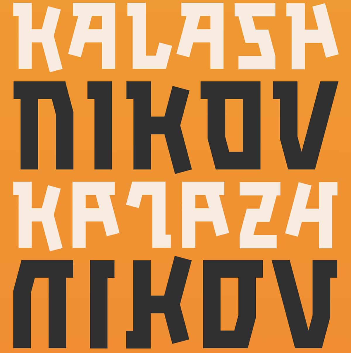 Download Kalashnikov font (typeface)