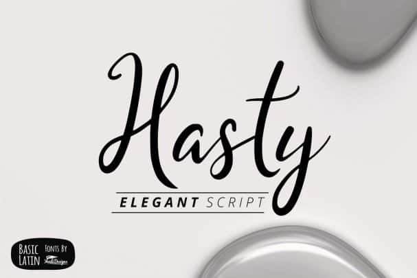 Download Hasty Elegant font (typeface)