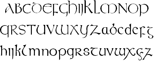 celtic font for word