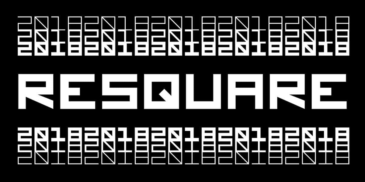 Download ReSquare font (typeface)