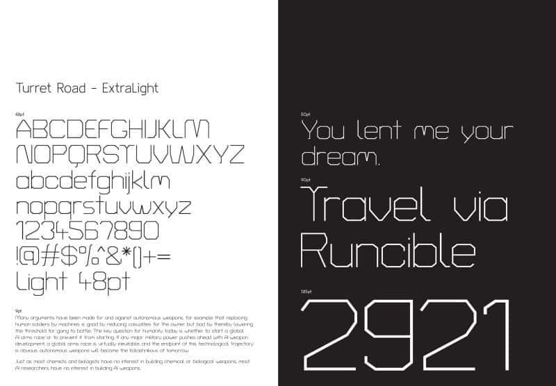 Download Turret Road font (typeface)