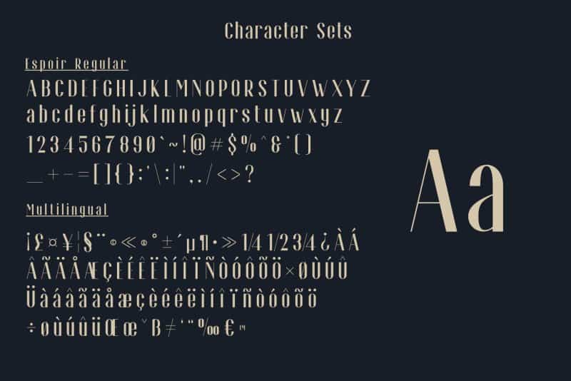 Download Espoir font (typeface)