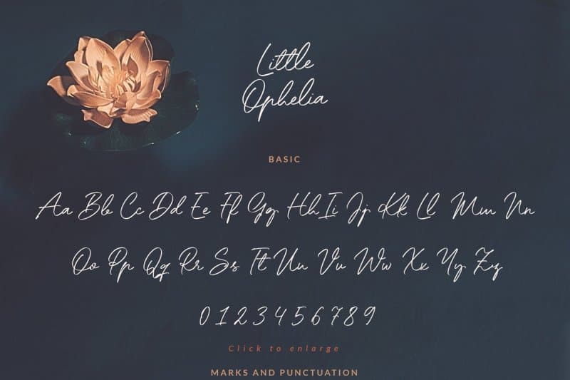 Download Little Ophelia font (typeface)