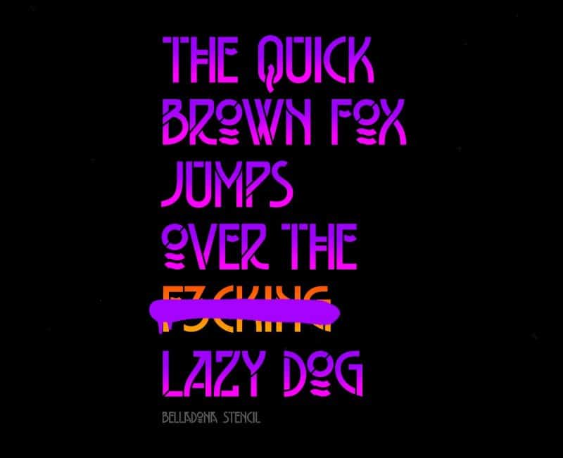 Download Belladona Stencil font (typeface)