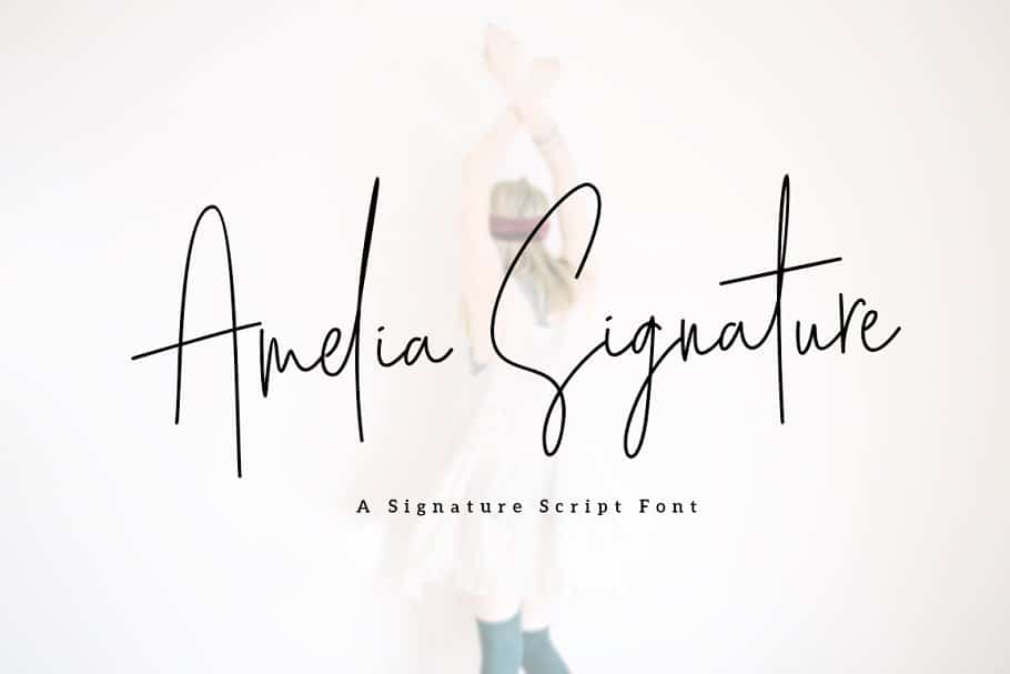 Download Amelia Signature font (typeface)