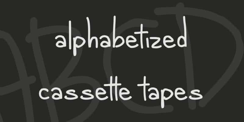Download Alphabetized cassette tapes font (typeface)