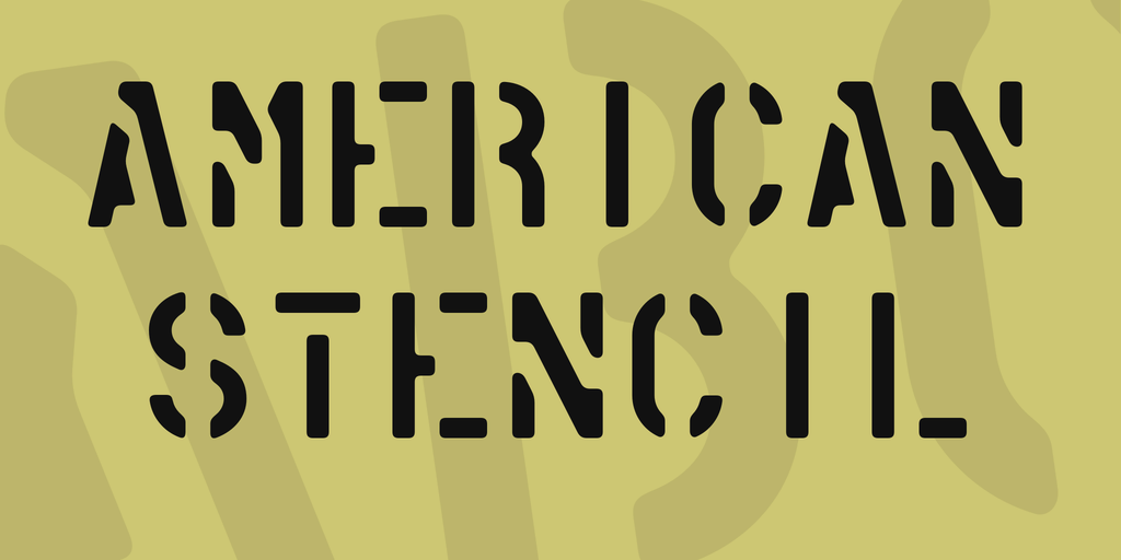 Download American Stencil font (typeface)