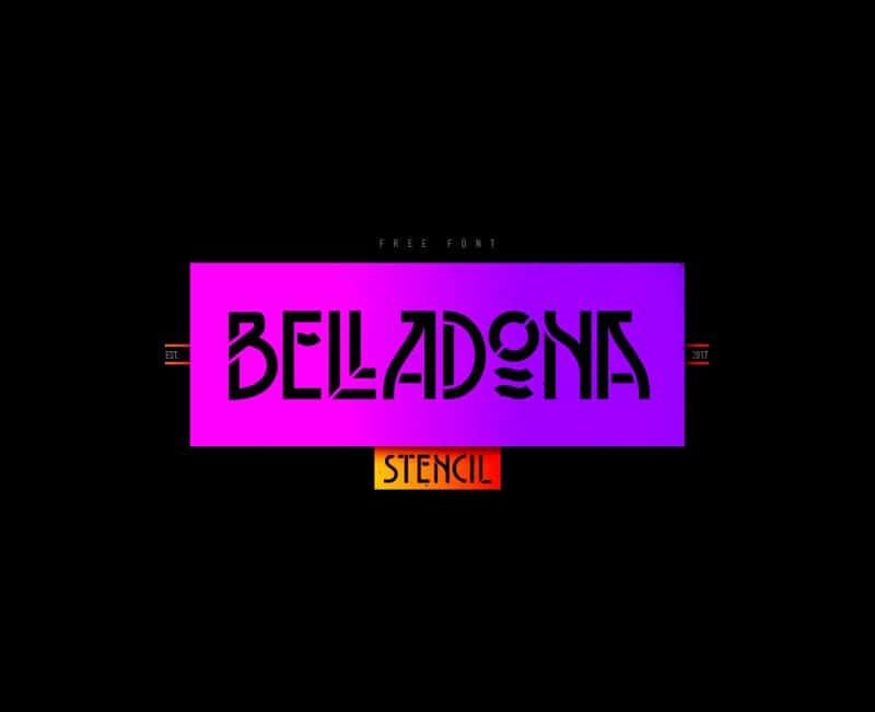 Download Belladona Stencil font (typeface)