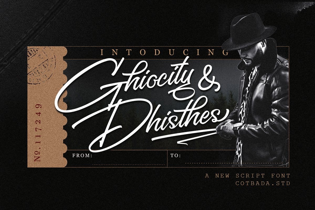 Download Ghiocity and Dhisthes Script font (typeface)