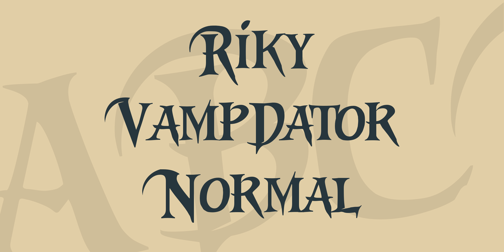 Download Riky Vampdator Normal font (typeface)