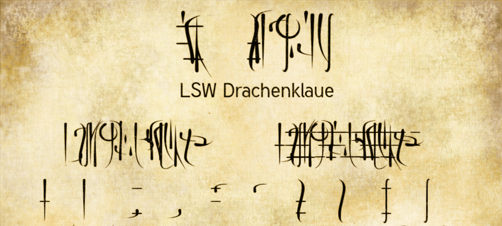Download LSW Drachenklaue font (typeface)
