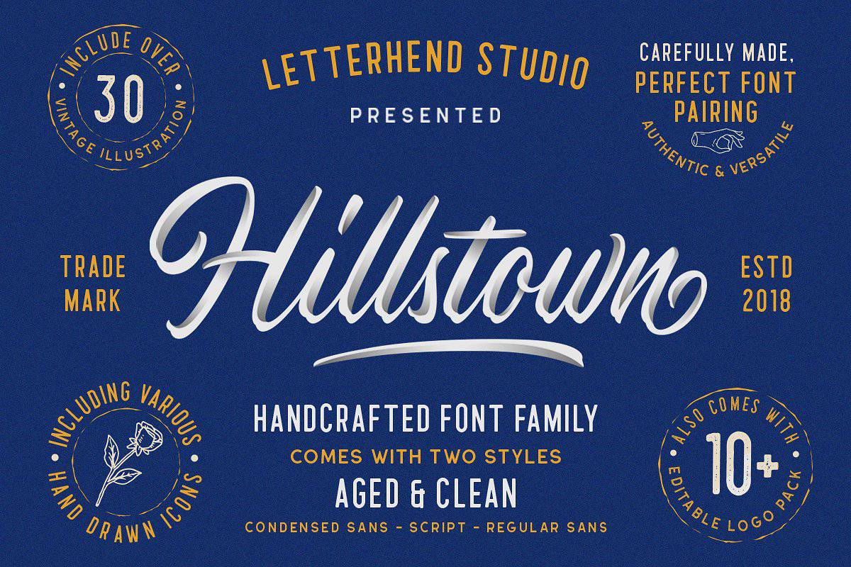 Download Hillstown font (typeface)