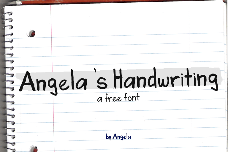 Download Angela’s Handwriting font (typeface)