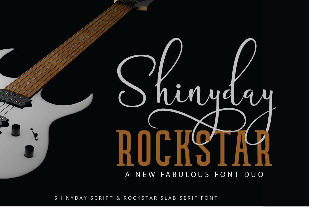 Download Shinyday & ROCKSTAR font (typeface)