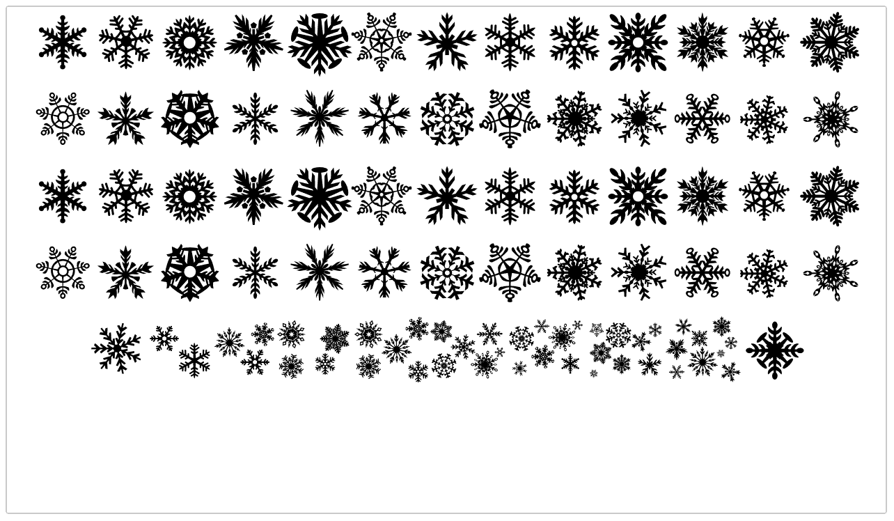 Download DH snowflakes font (typeface)