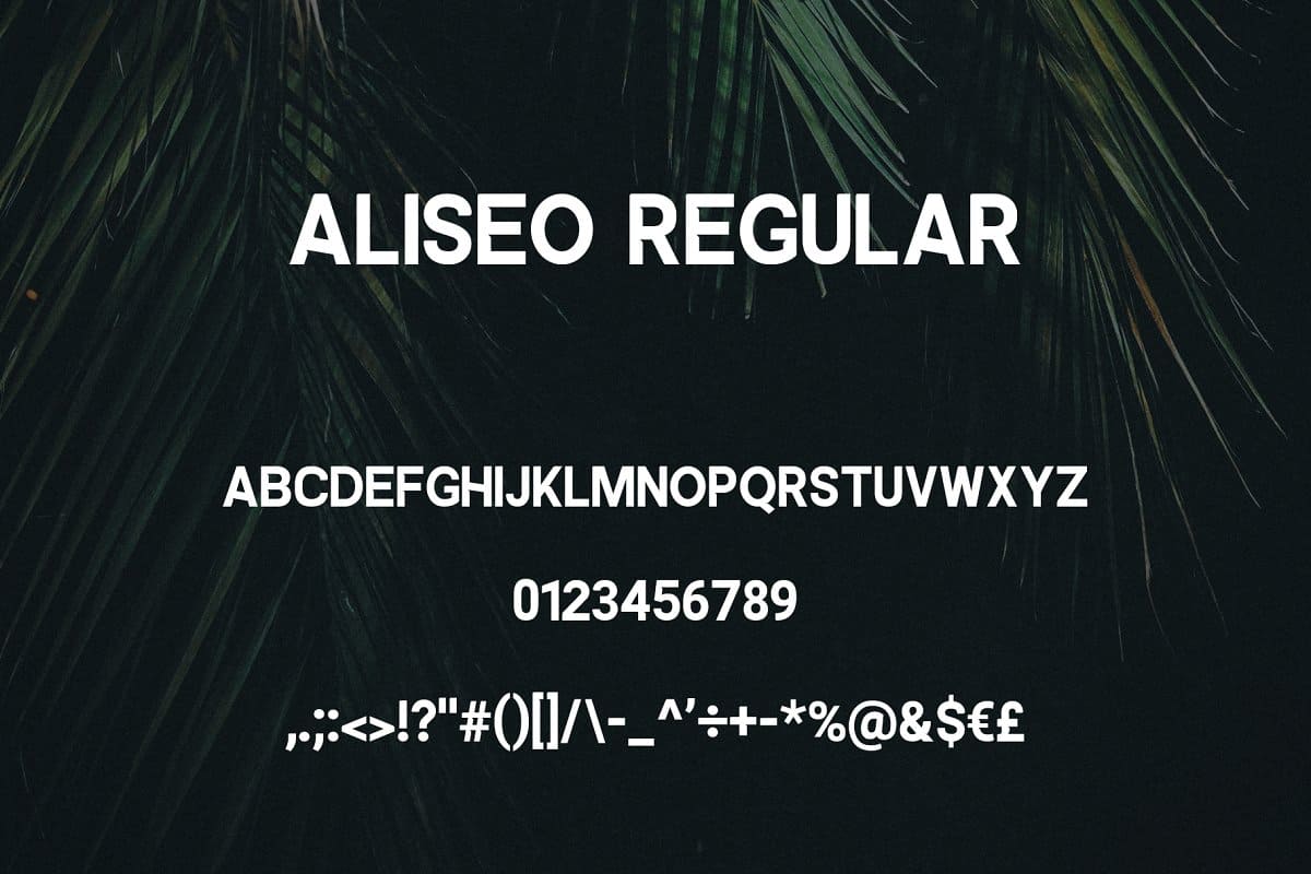 Download Aliseo font (typeface)