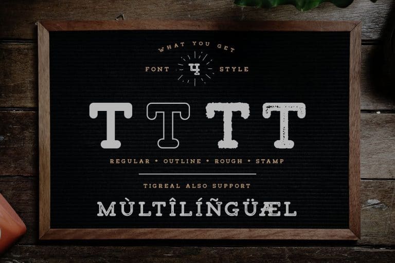 Download Tigreal font (typeface)