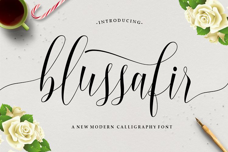 Download Blussafir font (typeface)
