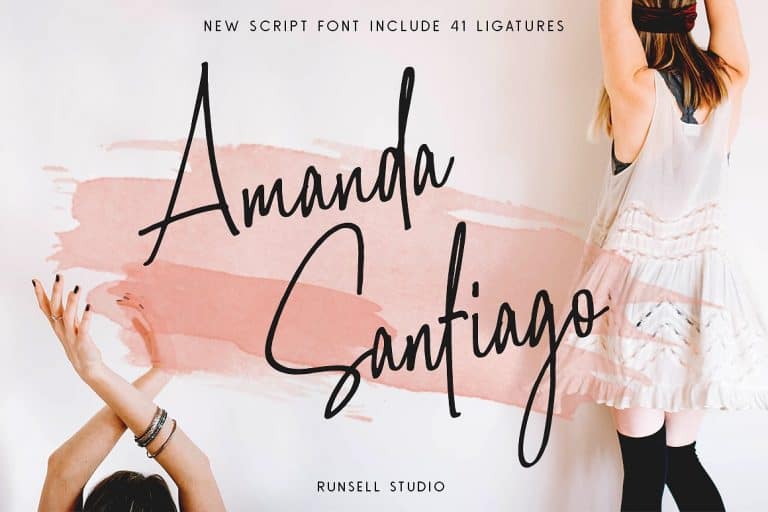 Download Amanda Santiago font (typeface)
