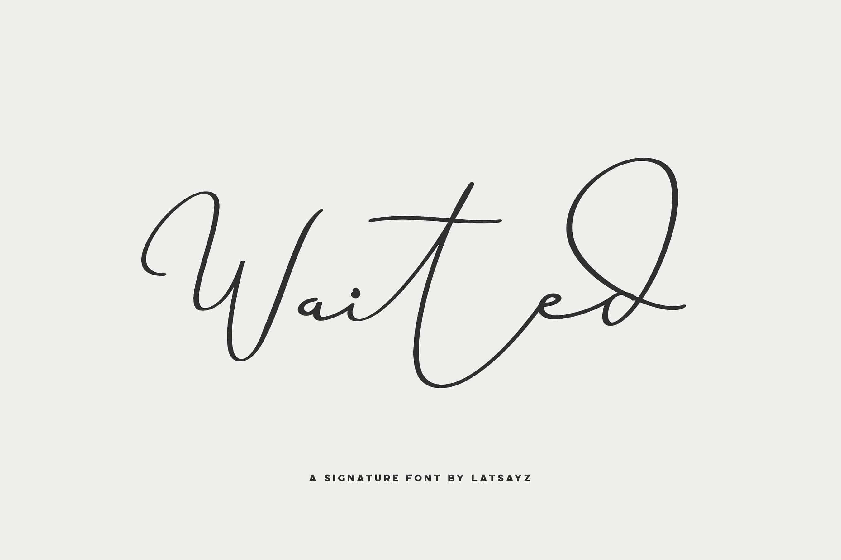Download Miss Waited font (typeface)