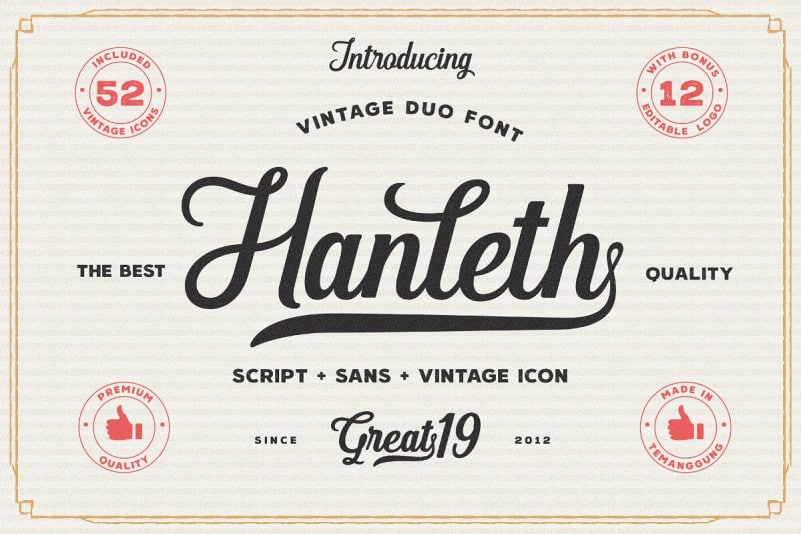 Download Hanleth font (typeface)