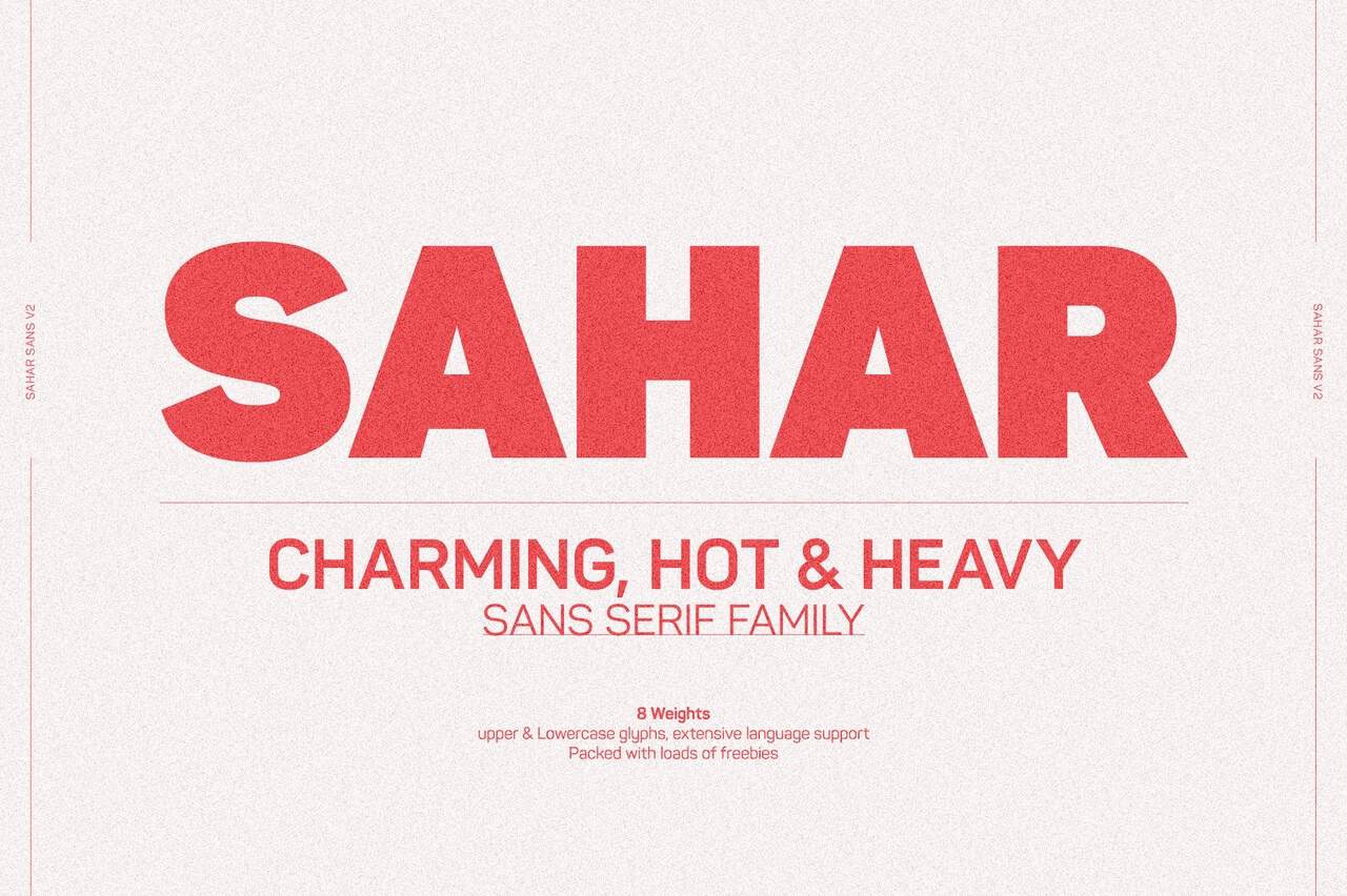 Download Sahar Sans Heavy and Outline font (typeface)