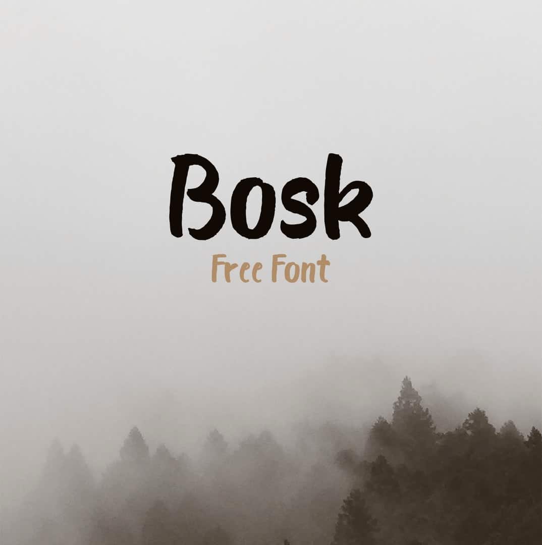 Download Bosk Brush font (typeface)