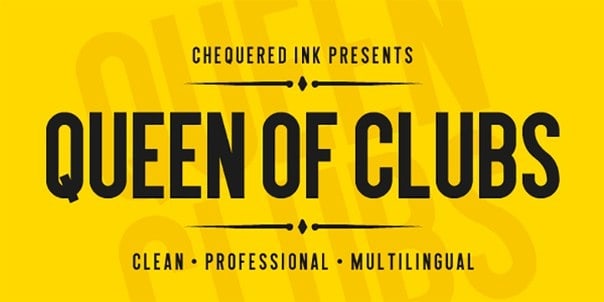 Download Queen of clubs font (typeface)
