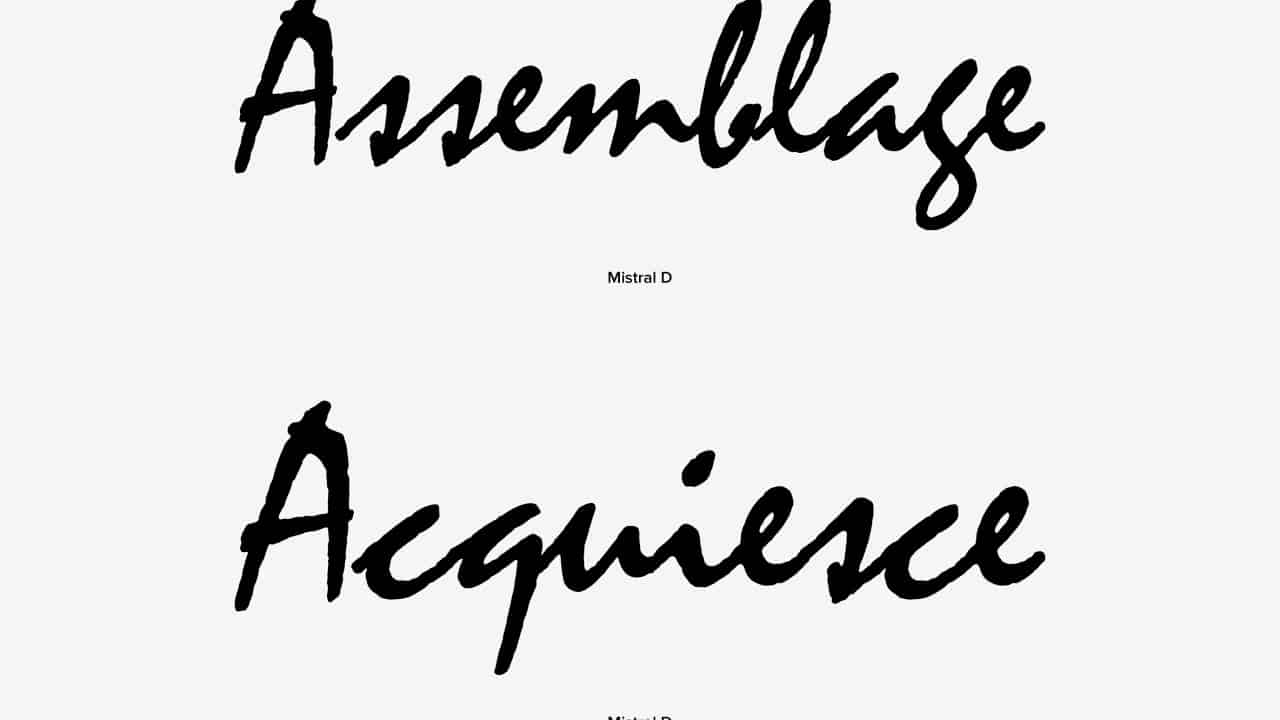 Download Mistral     [1953 - Roger Excoffon] font (typeface)