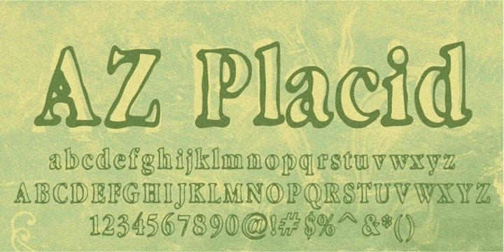 Download AZ Placid font (typeface)