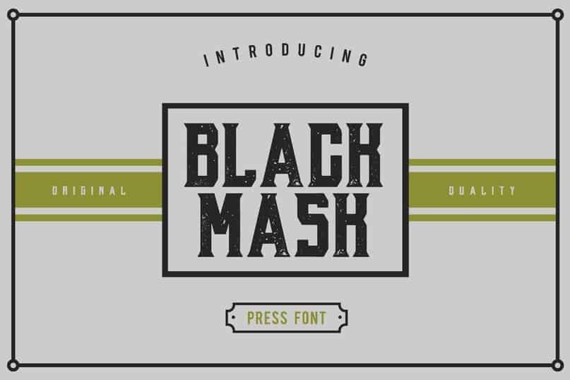 Download BLACK MASK Press font (typeface)