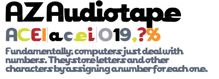 Download AZ Audiotape font (typeface)