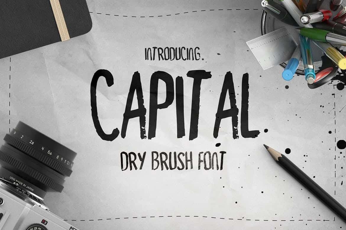 Download Capital Dry Brush font (typeface)