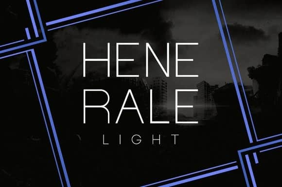 Download Henerale Light font (typeface)