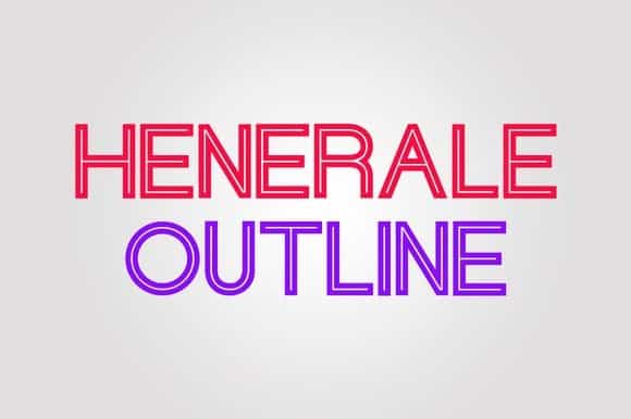 Download Henerale Outline font (typeface)