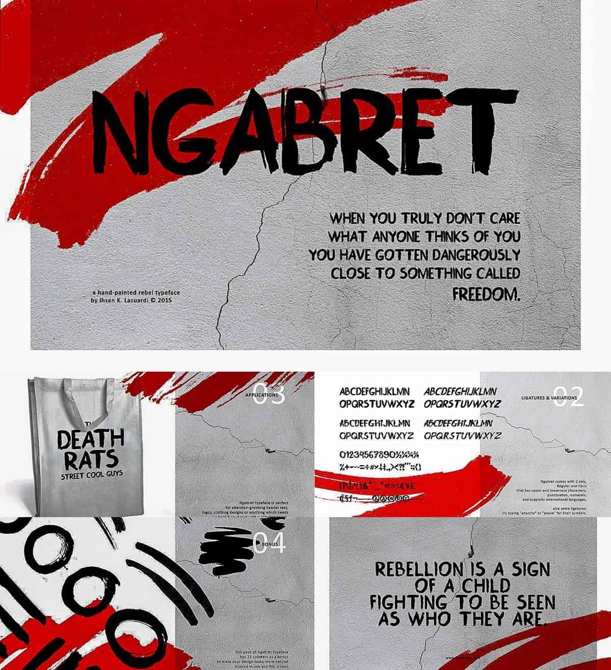 Download Ngabret font (typeface)