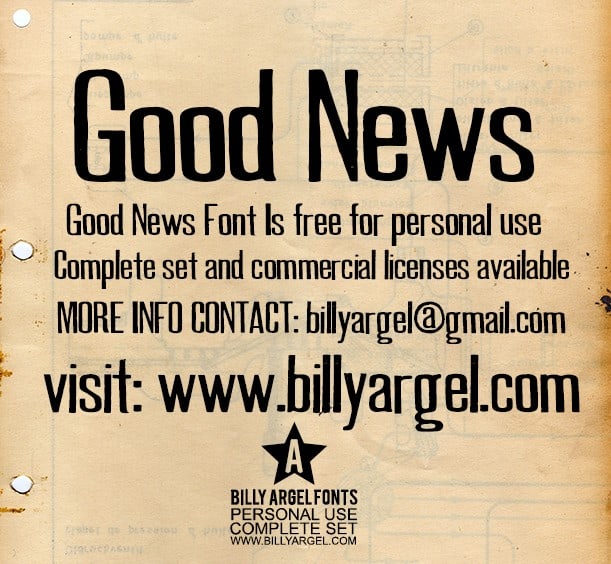 Download The good news font (typeface)