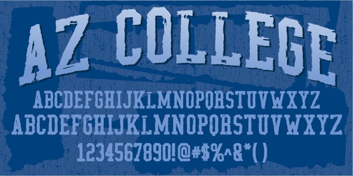 Download AZ College Brushed font (typeface)