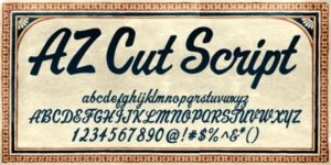 az cut script font free