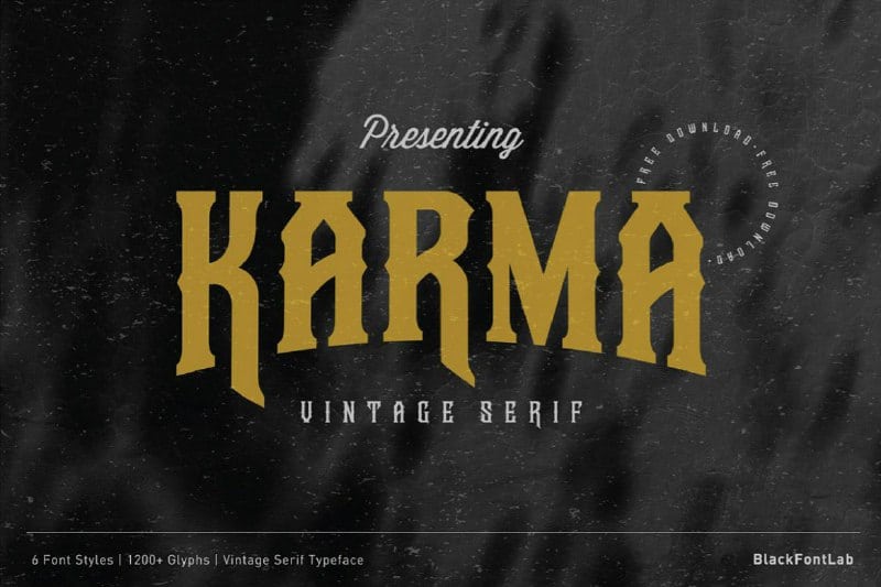 Download KarmaFreebie font (typeface)