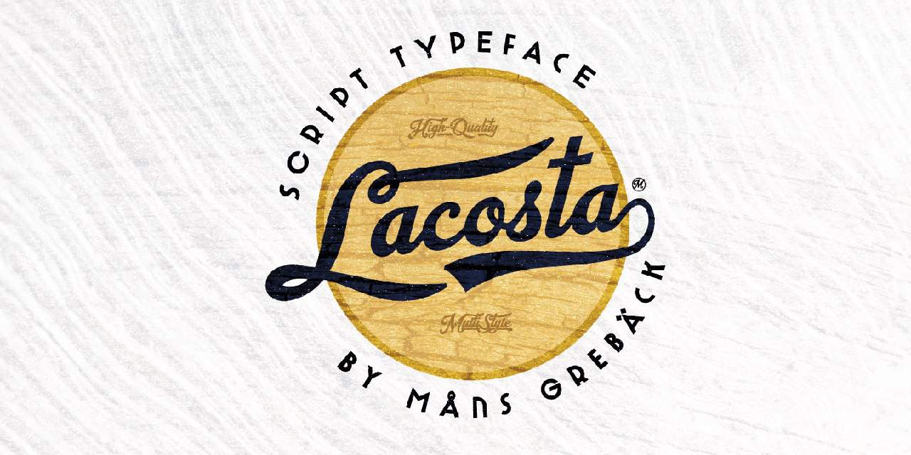 Download Lacosta font (typeface)