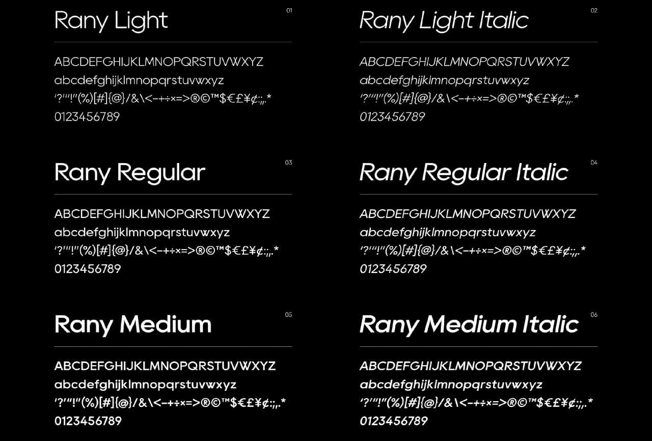 Download Rany font (typeface)