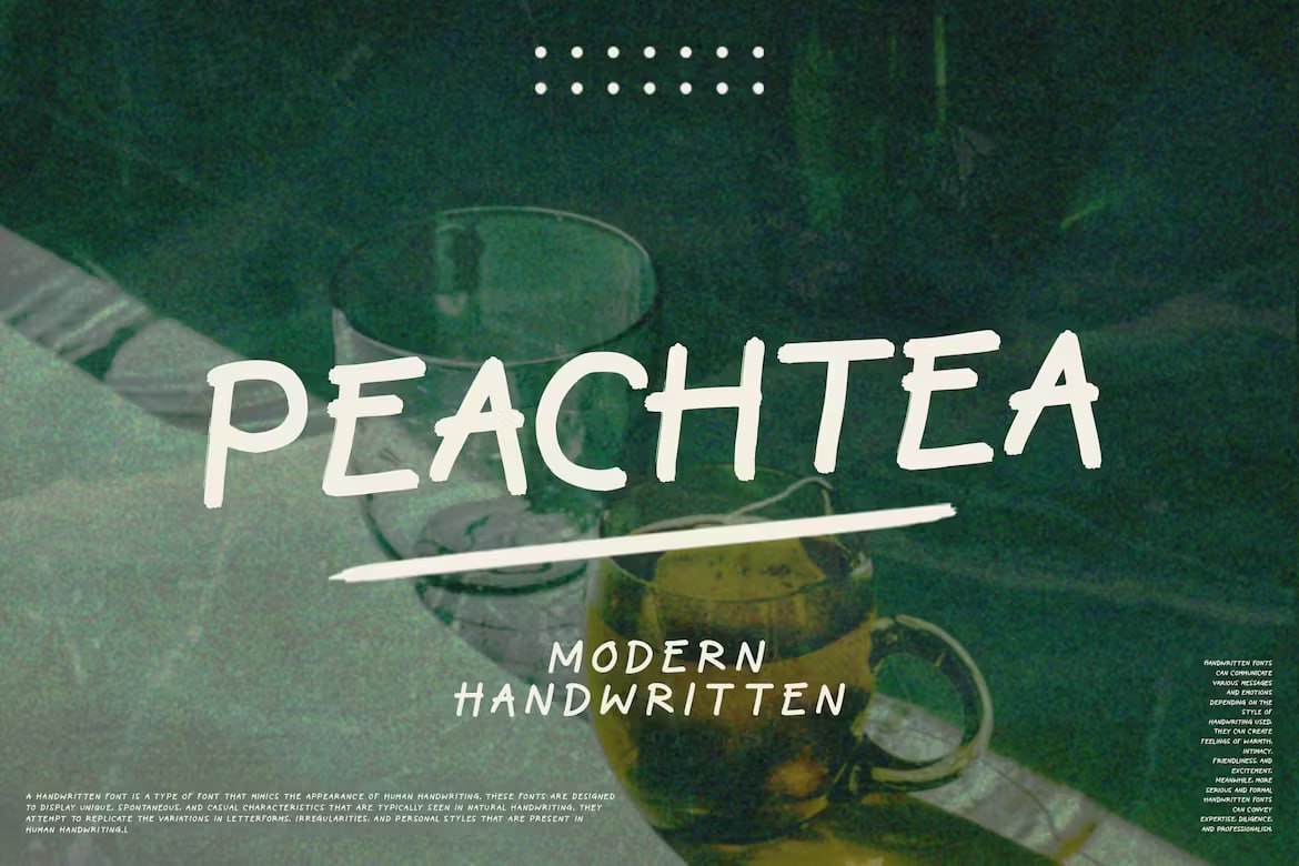 Download Peach Tea font (typeface)