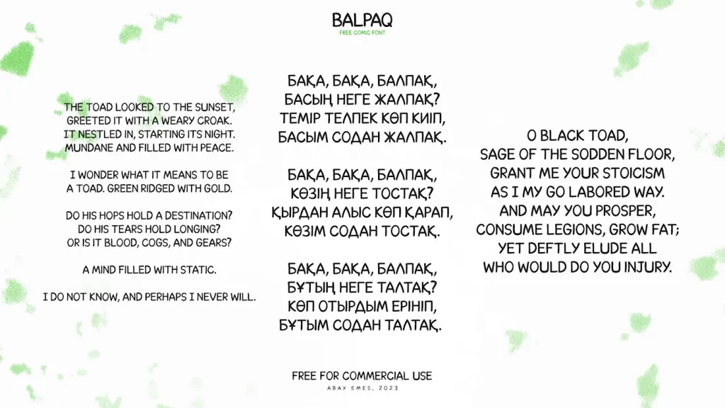 Download Balpaq Cyrillic font (typeface)