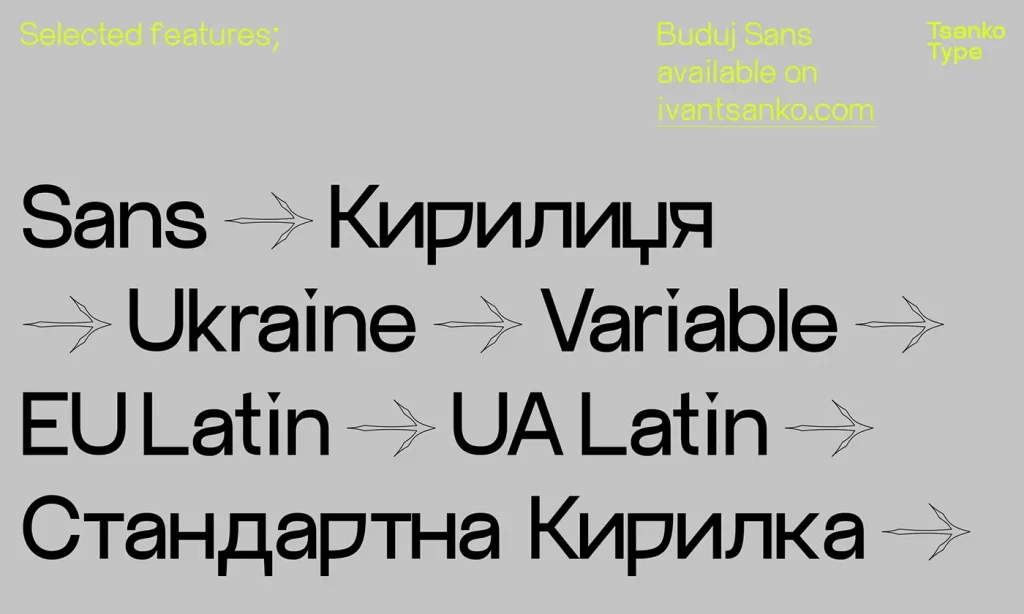 Download Buduj Sans Cyrillic font (typeface)